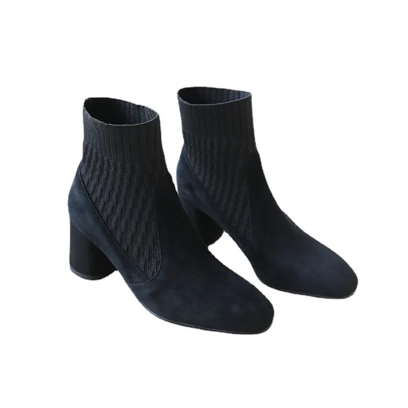 Dam Ankelstövlar Slip-On Bomull och Gummi-5