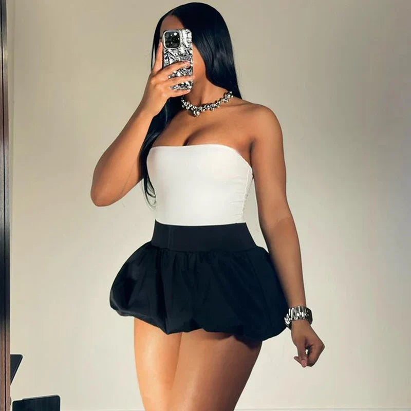 Variant image for Kvinna Kjol Monokrom Bomull Polyester Casual Fit-3