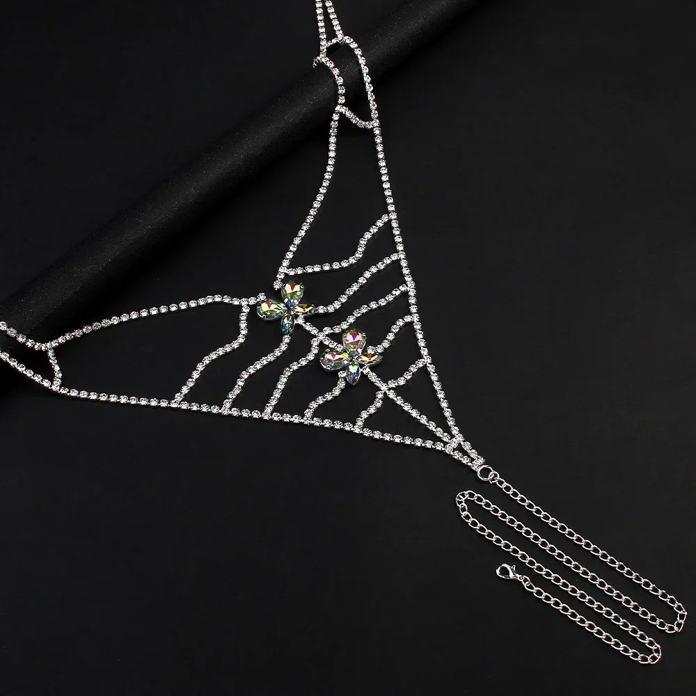Kvinnors Kroppsmycken Geometrisk Design Koppar med Strass-1