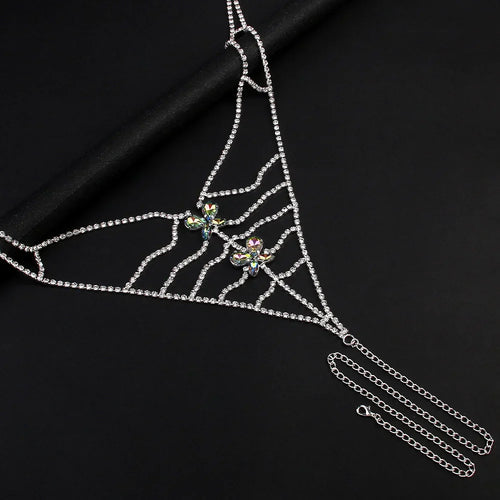 Kvinnors Kroppsmycken Geometrisk Design Koppar med Strass-1