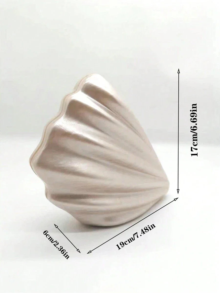 Dam Handväska Elegant Musselform Plast med Kedjedekoration-6