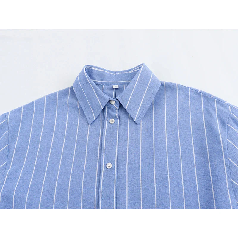 Dam Shorts Randigt Polyester Söt och Salt Design-6