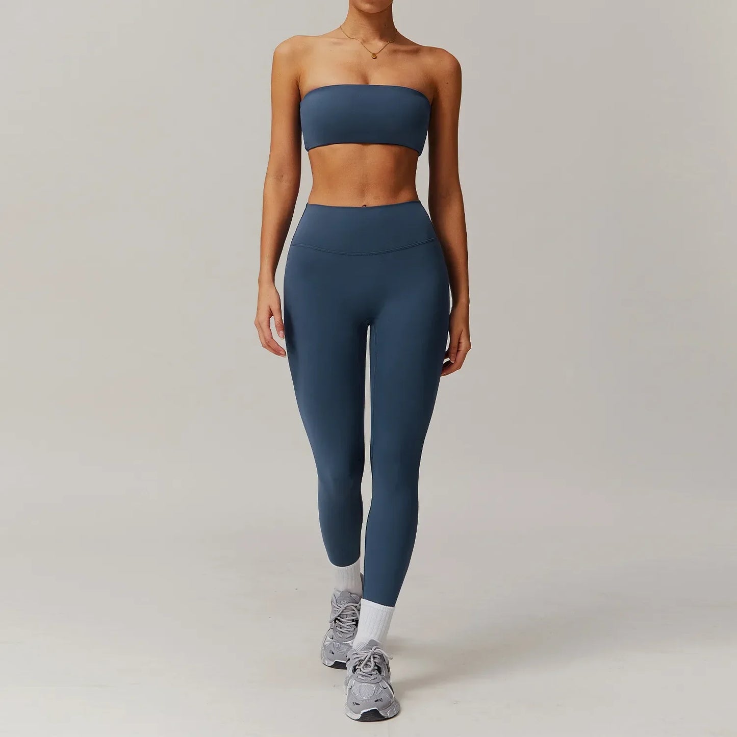 Damleggings Set Ärmlös Nylon för Träning och Vardagsbruk-6
