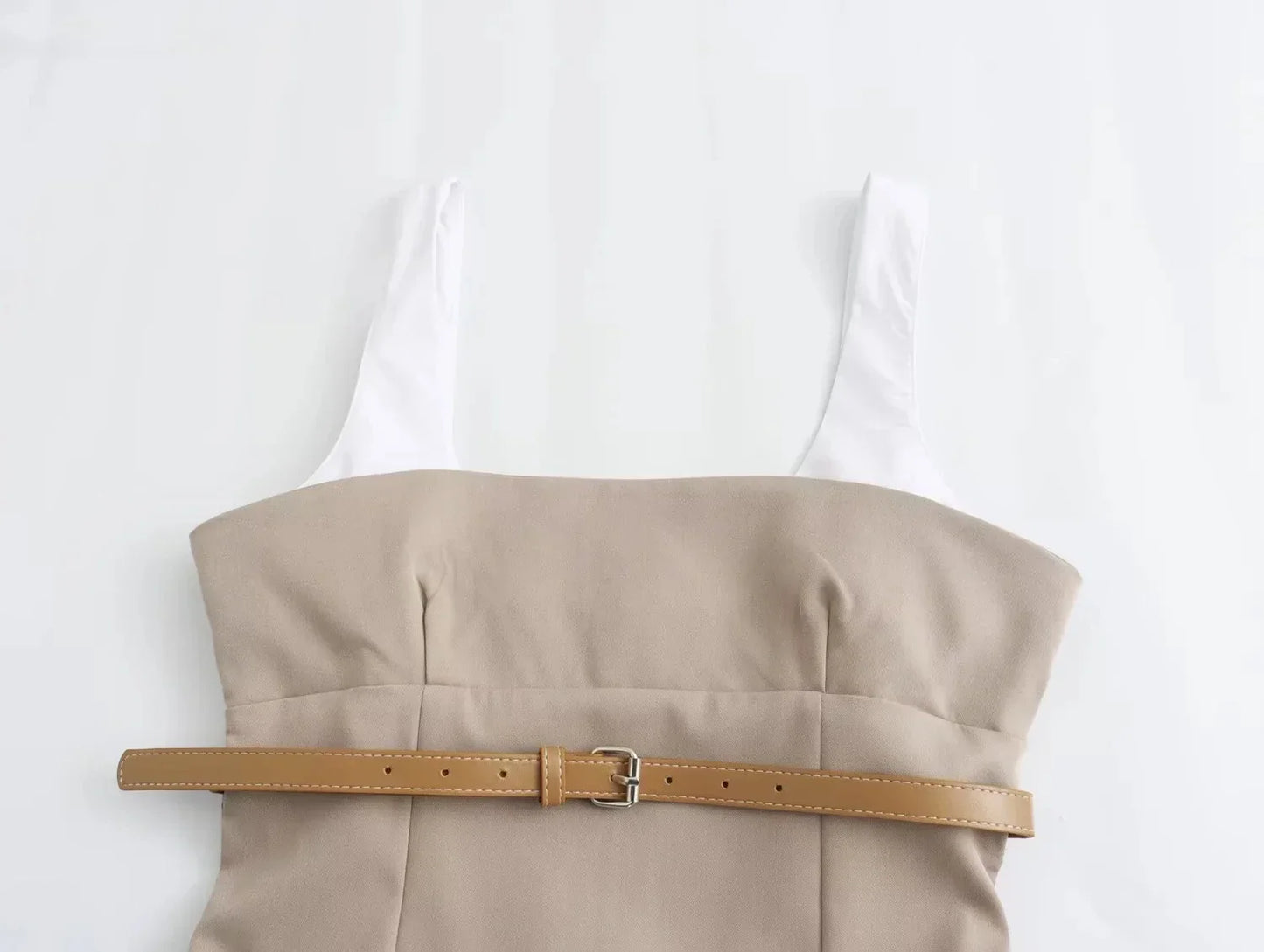 Kvinnors Miniklänning med Bälte A-linje Polyester Glittrig-3