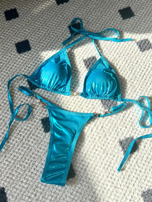 Dam Baddräkt Två Delar Modern Polyester-1