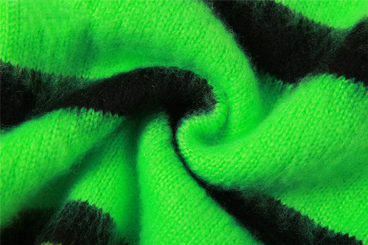 Lång Kofta Dam V-ringad Patchwork Design med Ballongärmar i Polyester och Spandex-5