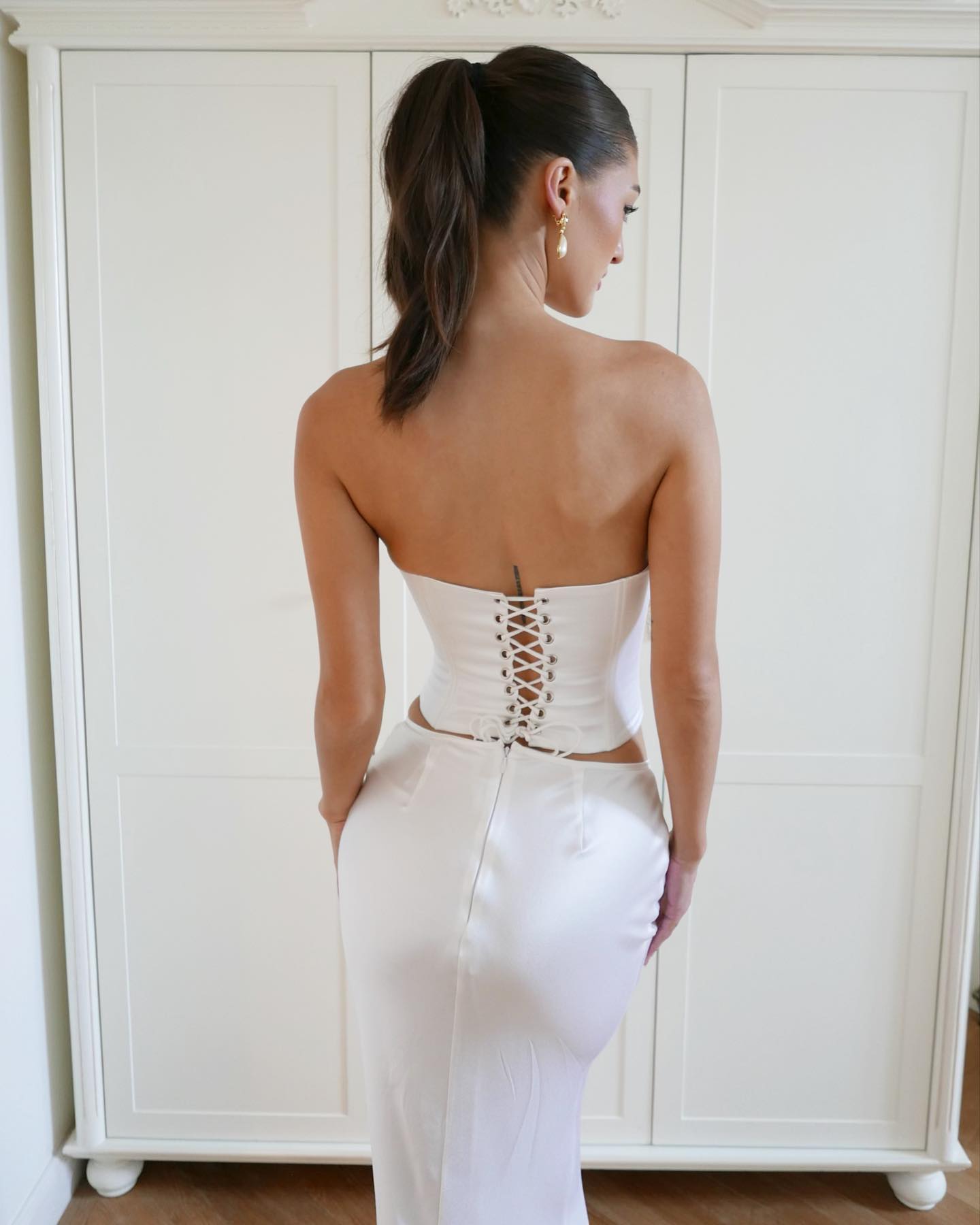 Damklänning A-linje Monokrom Polyester Spandex-2