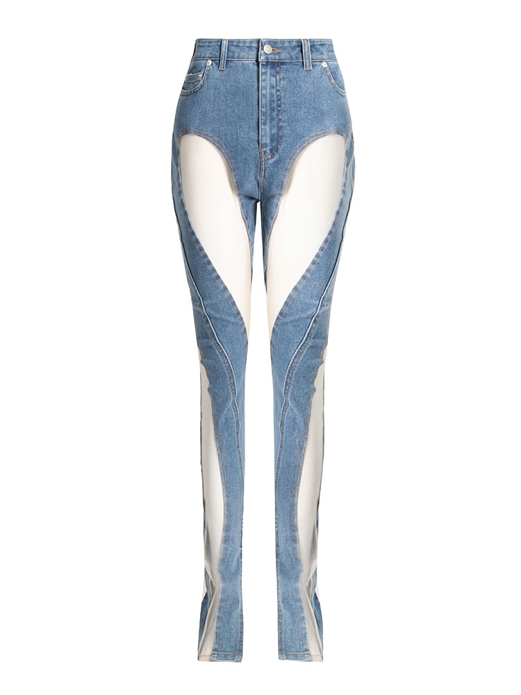 Variant image for Dam Jeans Hög Midja Löst Snitt Bomull Denim-1