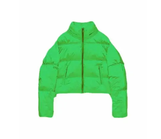 Variant image for Dam Vinterjacka Lång Metallisk Quiltad med Hög Krage-21