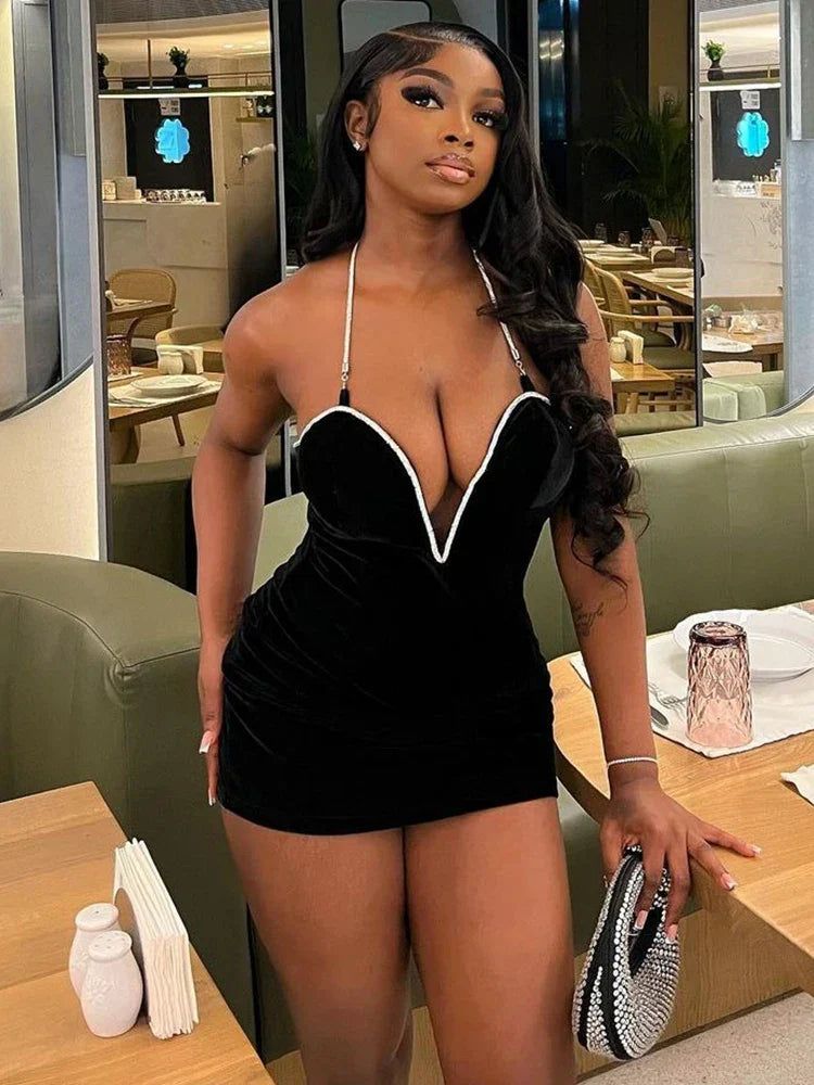 Variant image for Dam Miniklänning Ärmlös Glittrig Polyester Spandex-7