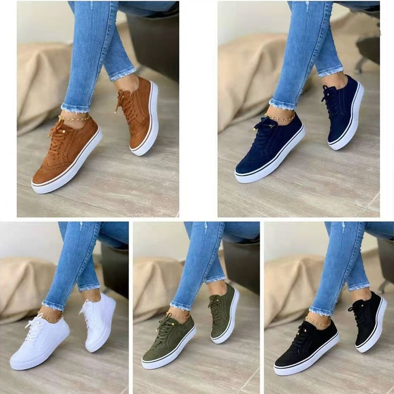 Dam Sneakers Ortopedisk Design Andningsbart Material-2