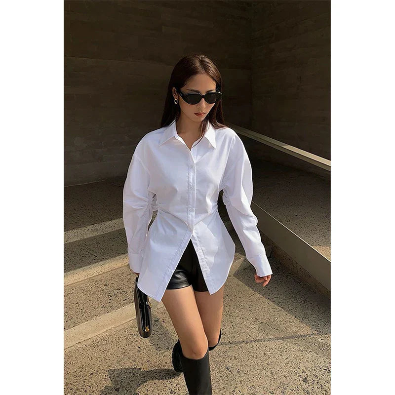 Variant image for Dam Överdimensionerad Blus Långa Ärmar Bomull-1