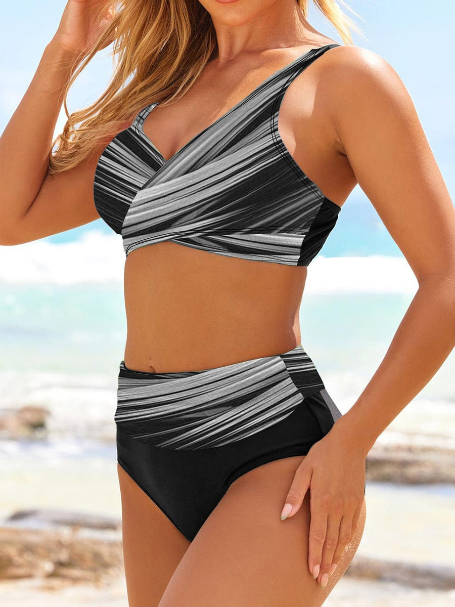 Dam Bikini Set Komprimerande Design Högkvalitativt Tyg 2