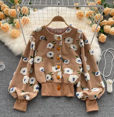 Variant image for Dam Tröja Lykta Ärmar Patchwork Dacron-8