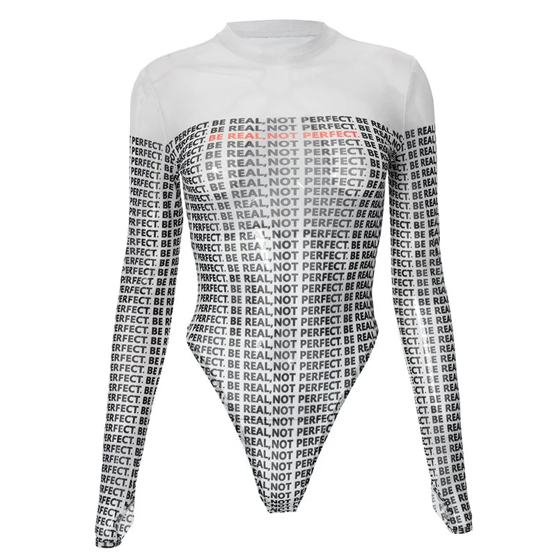 Dam Bodysuit Trendig Passform Elastiskt Polyester-5