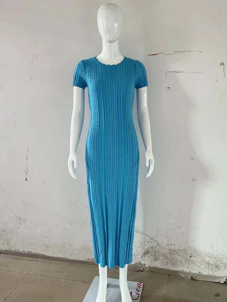 Variant image for Dam Midiklänning O-Neck Rak Bomull Polyester-10