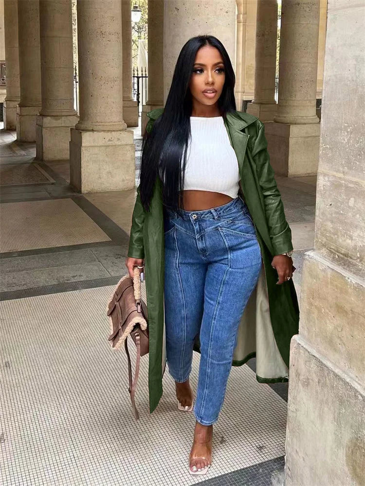 Damjacka med Midjebälte Mjukt Material för Kalla Dagar 4