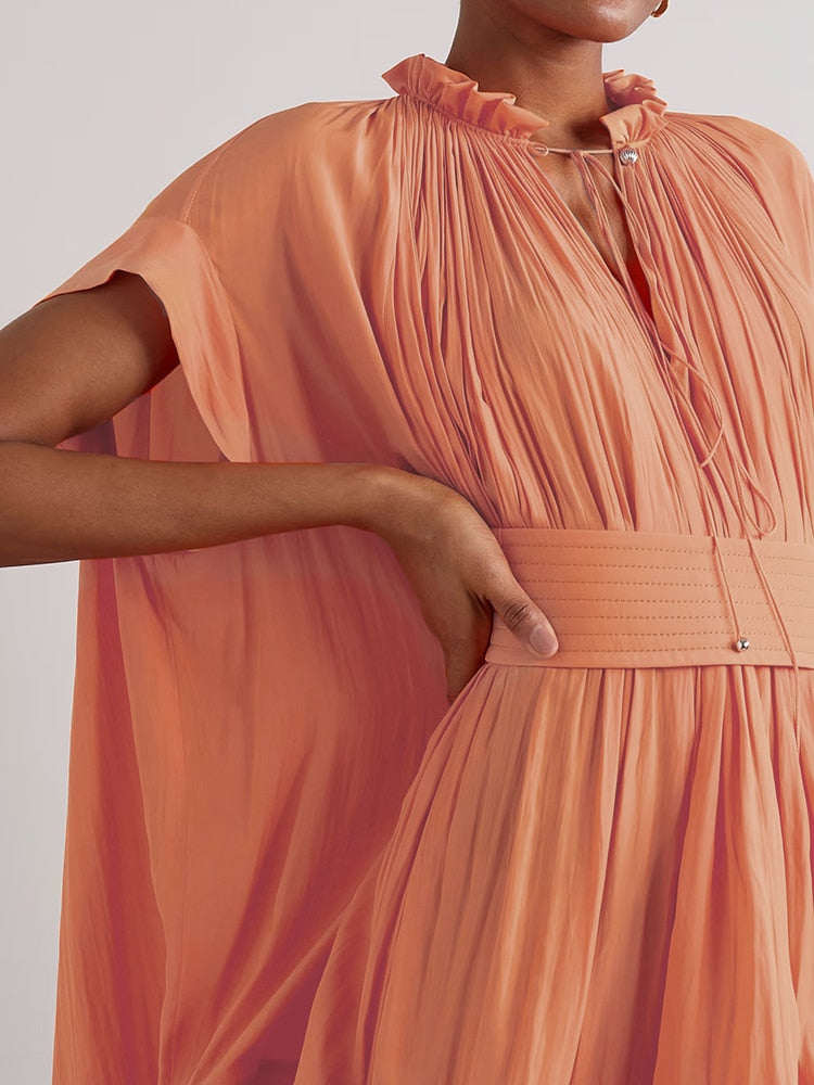 Dam Mini Klänning A-linjeformad Mjuk Bomullspolyester-5