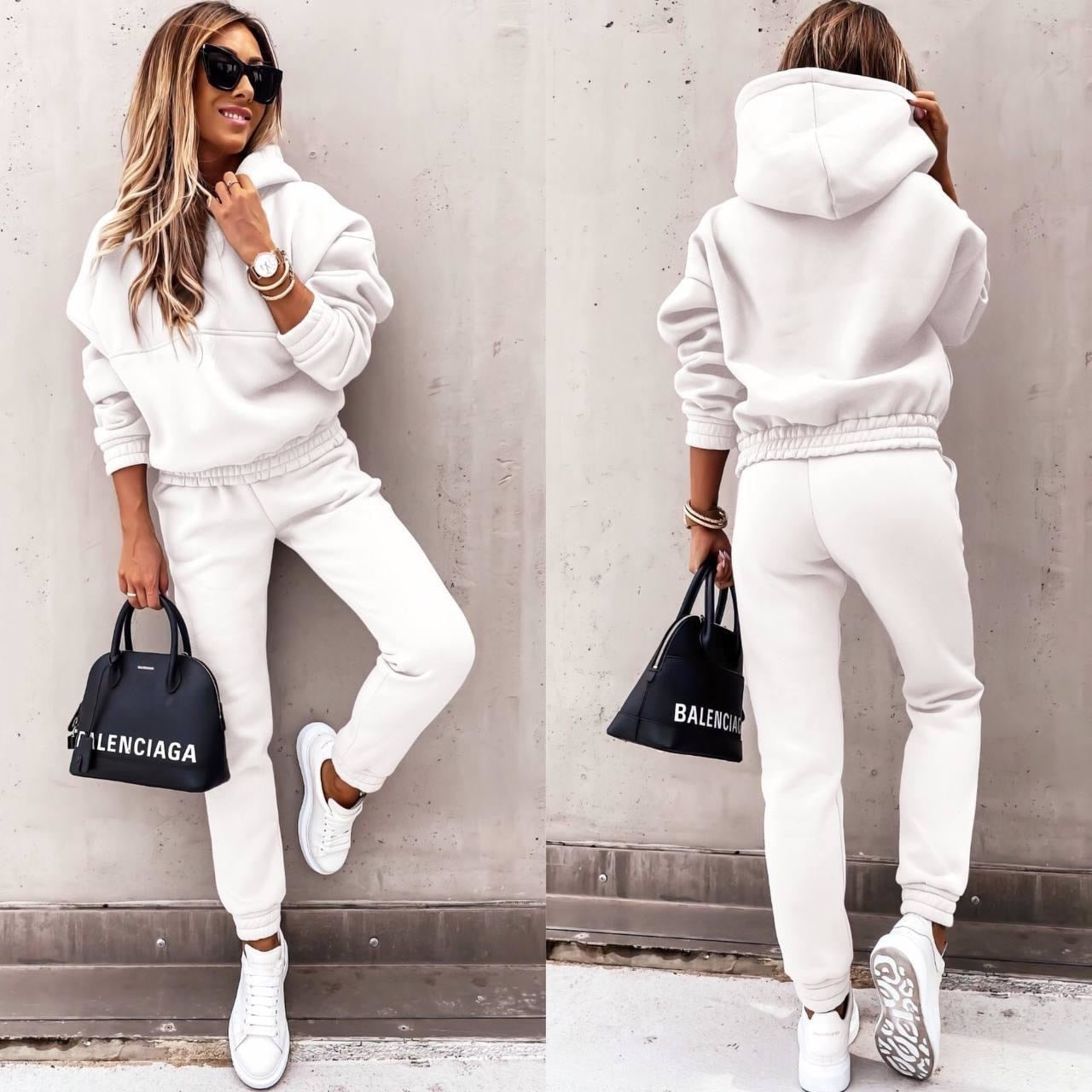 Mjuk Andningsbar Joggingdräkt för Dam - Höst och Vinter, Flera Storlekar, Komfortabel och Fashionabel Design 4