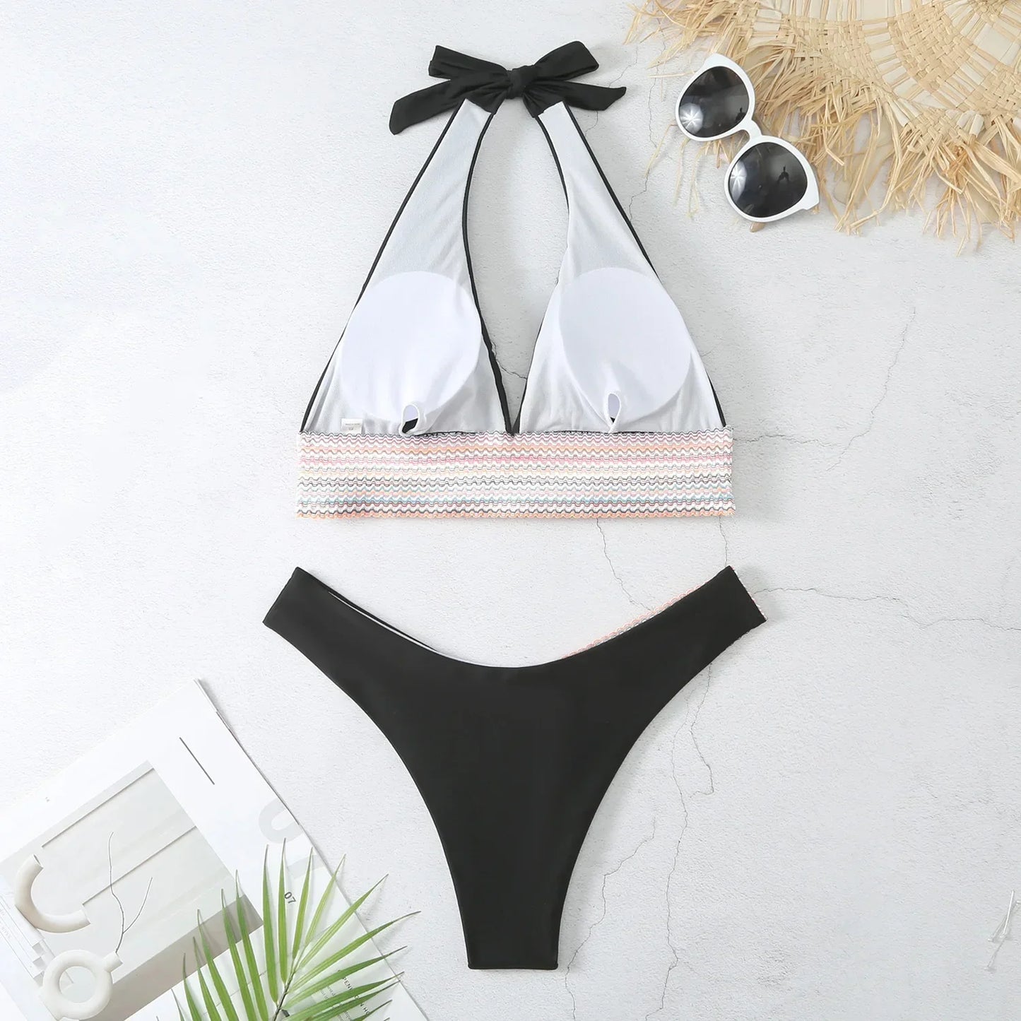 Dam Tvådelad Bikini Lekfull Design Terylen 5