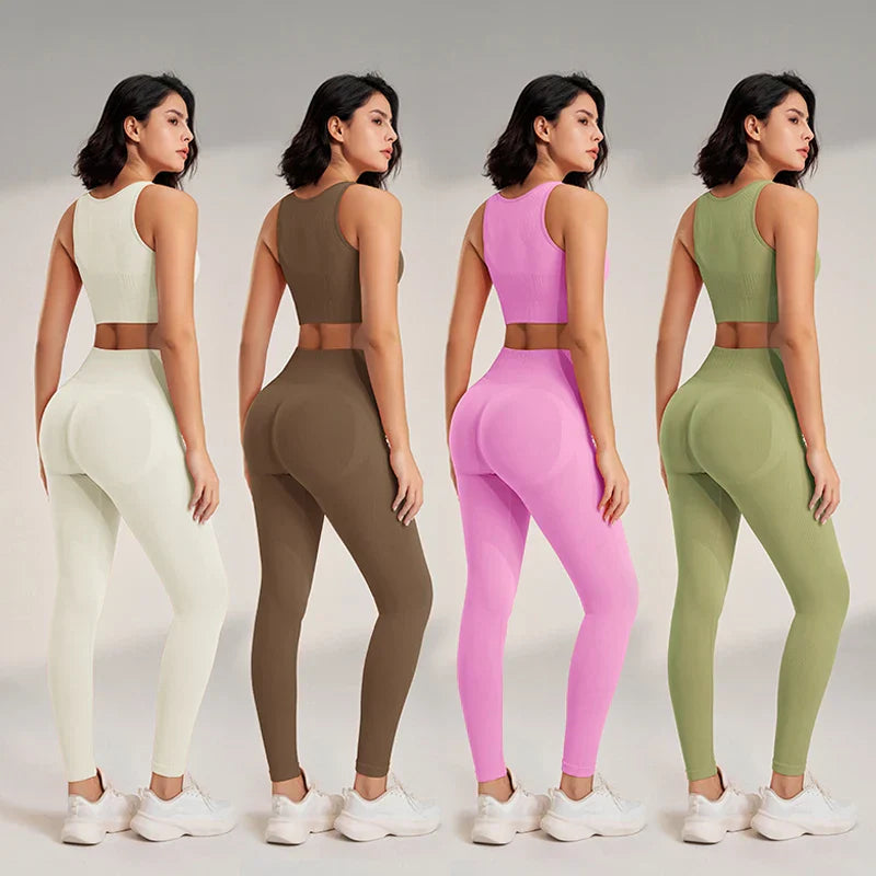 Dam Leggingsset Yoga Flexibel Andningsbart Material-5