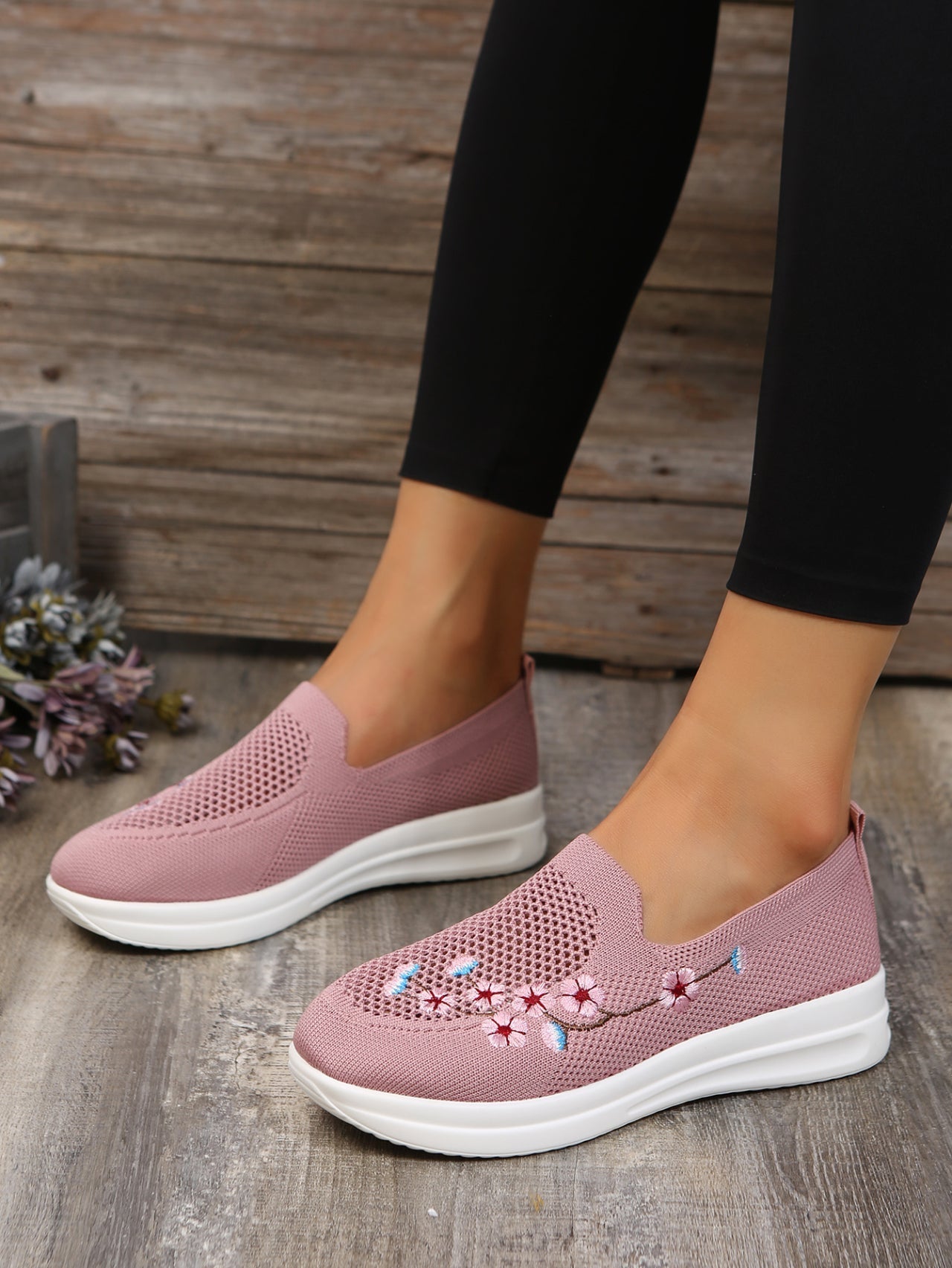 Variant image for Kvinnors Slip-On Skor Trendig Tryckt Textil-10