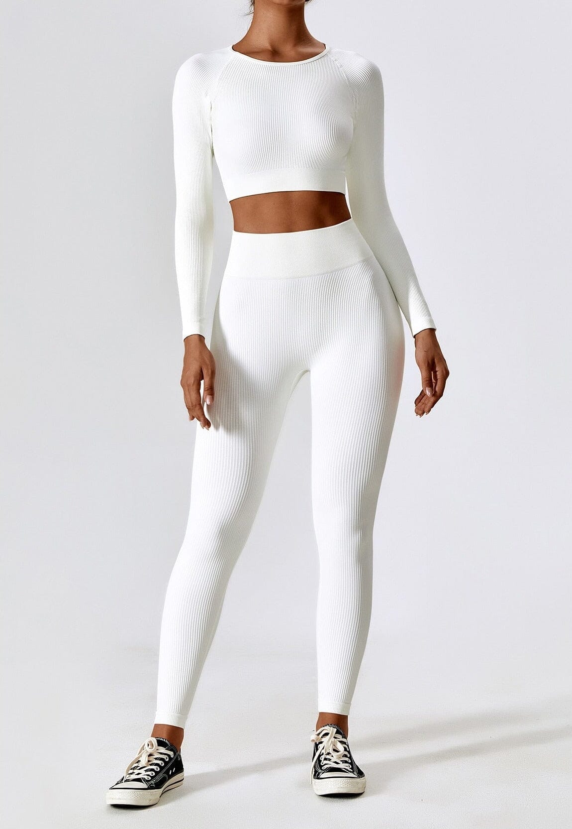 Variant image for Damleggings Set med Topp Andningsbart Hög Midja Stretchigt Tyg-1