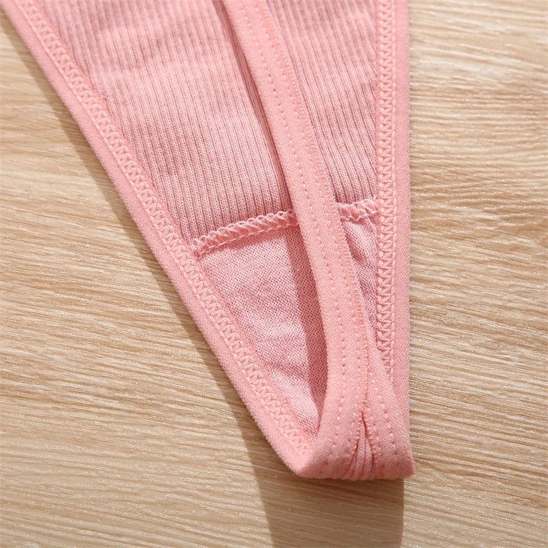 Snygga Damunderkläder G-sträng Bomull och Spandex med Humoristiskt Bokstygn-5