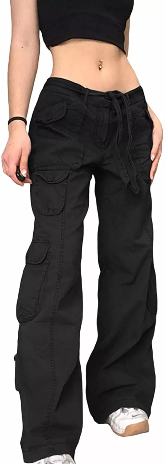 Kvinnors Cargo Byxor Avslappnad Passform Bomull Polyester 1