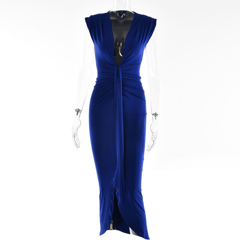 Variant image for Dam Maxiklänning V-ringning Polyester Spandex-9
