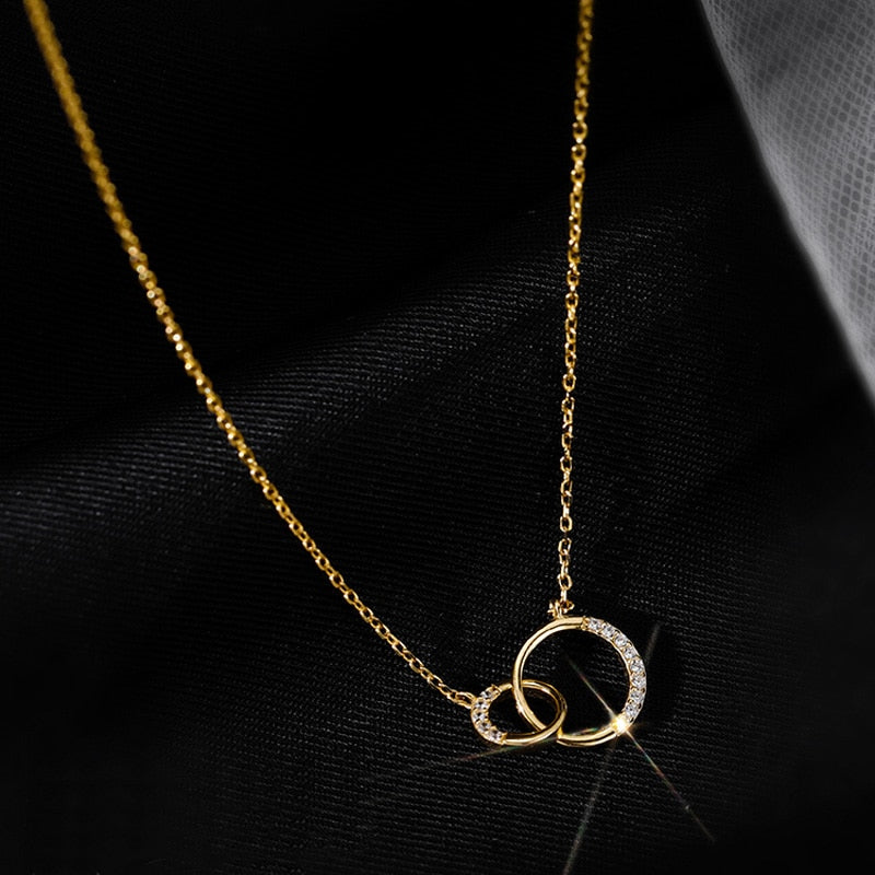 Dam Hänge Zirkonia 925 Sterling Silver Elegant Design-2