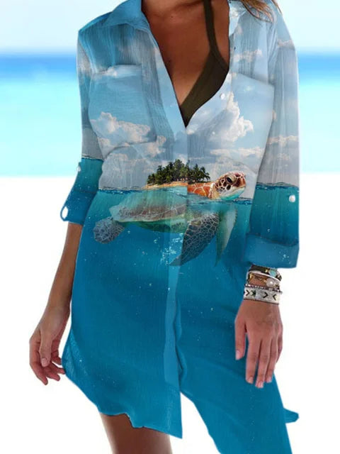 Variant image for Kvinnors Klänning Avslappnad Design Högkvalitativ Bomull-55