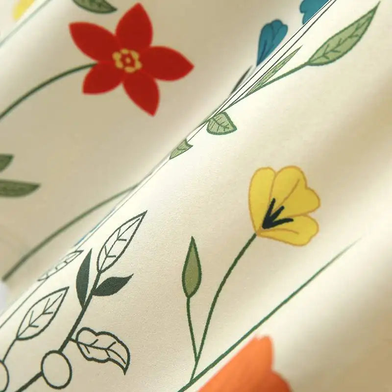 Dam Blommig Topp Av Mjuk Polyester Avslappnad Passform 5