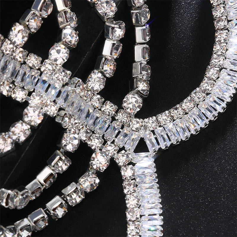 Kvinnors Kroppsmycken Geometrisk Design Metall Rhinestone-2