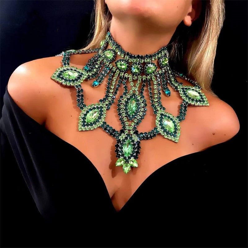 Dam Halsband Geometrisk Design med Strass i Koppar och Zirkonium-2