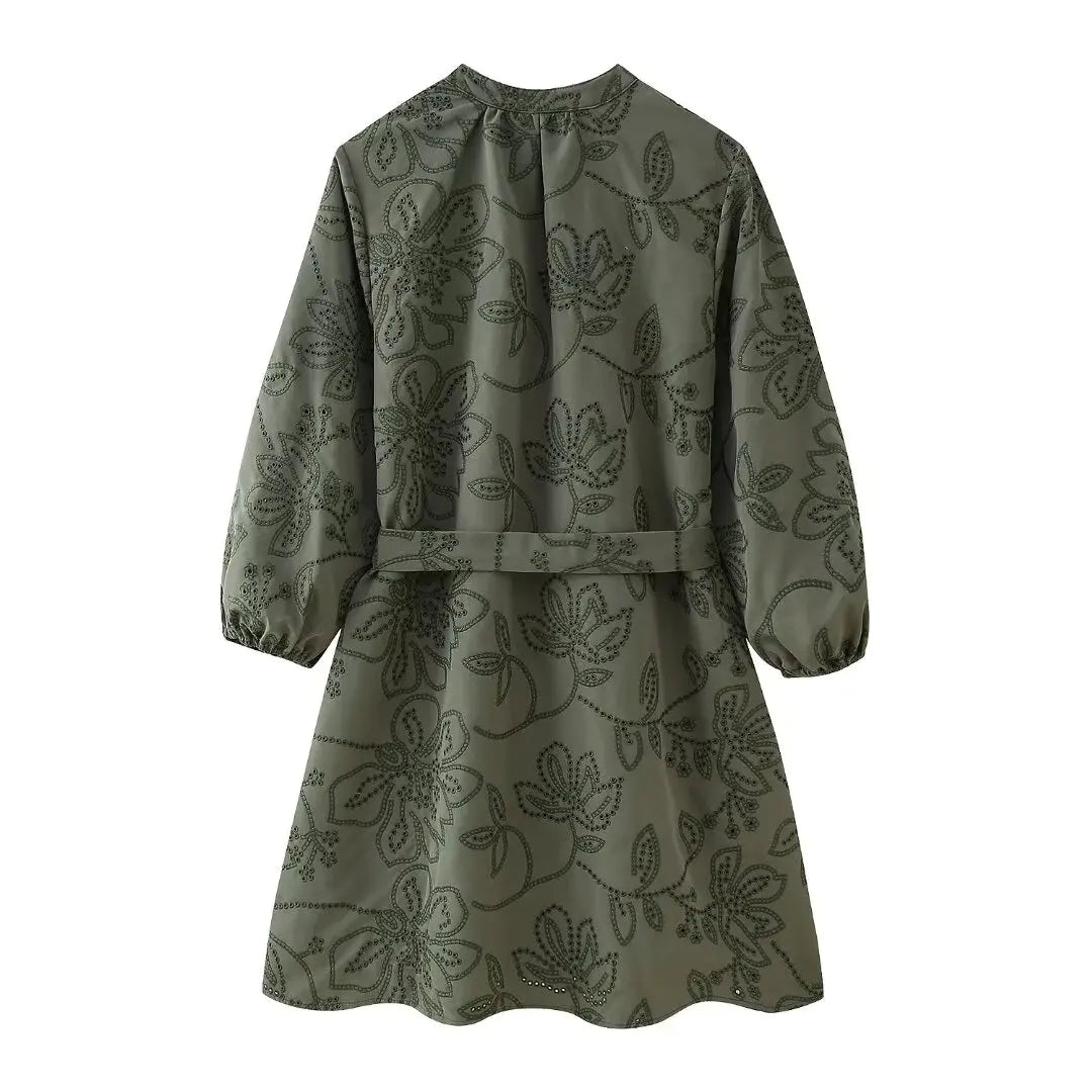 Kvinna Midi Klänning A-Linje Polyester Elegant Casual 2