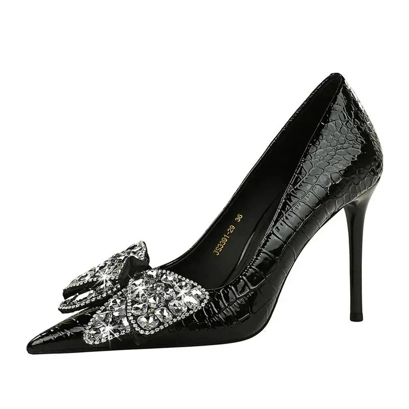 Dam Stilettos Spetsig Design PVC-3