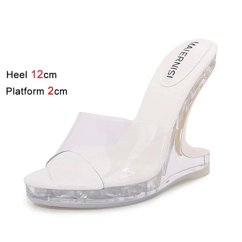 Dam Sandaler Hög Klack PVC Unik Design-1