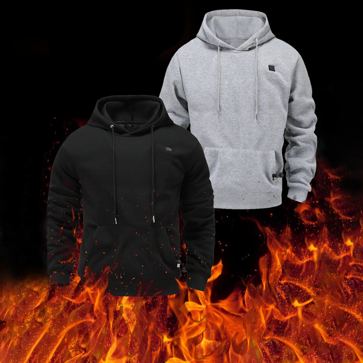 Hoodie Herr med USB-Uppvärmning Polyester för Kalla Vinterdagar 4