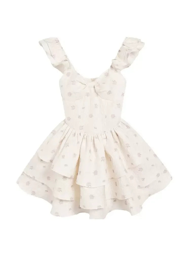 Variant image for Fina Dam Klänningar A-Linje Blommönster Polyester Mini Klänning-1