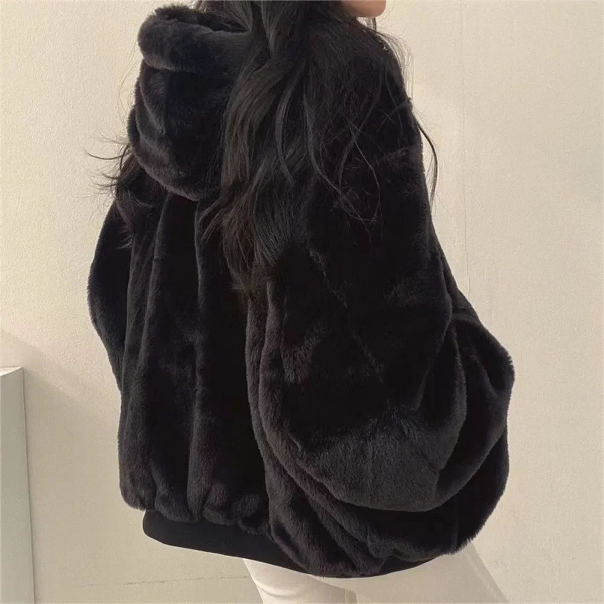 Herrjacka Reversibel Avslappnad Polyester för Höst-2