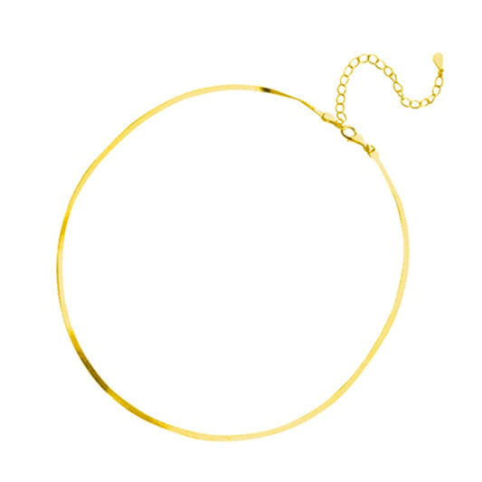 Dam Halsband Ormbensdesign i 925 Sterling Silver Justerbar LĂ€ngd-1
