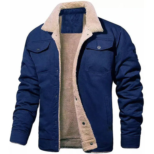 Herr Bomberjacka Taktisk Bomullsfleece Modern Design Komfortabel och Praktisk-1