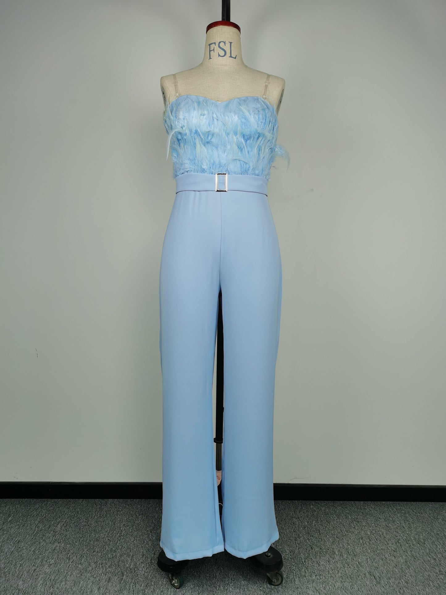 Dam Jumpsuit med Blommönster, Spaghetti Band, Fyrkantig Halsringning, Figurformande Passform i Polyester och Spandex 4