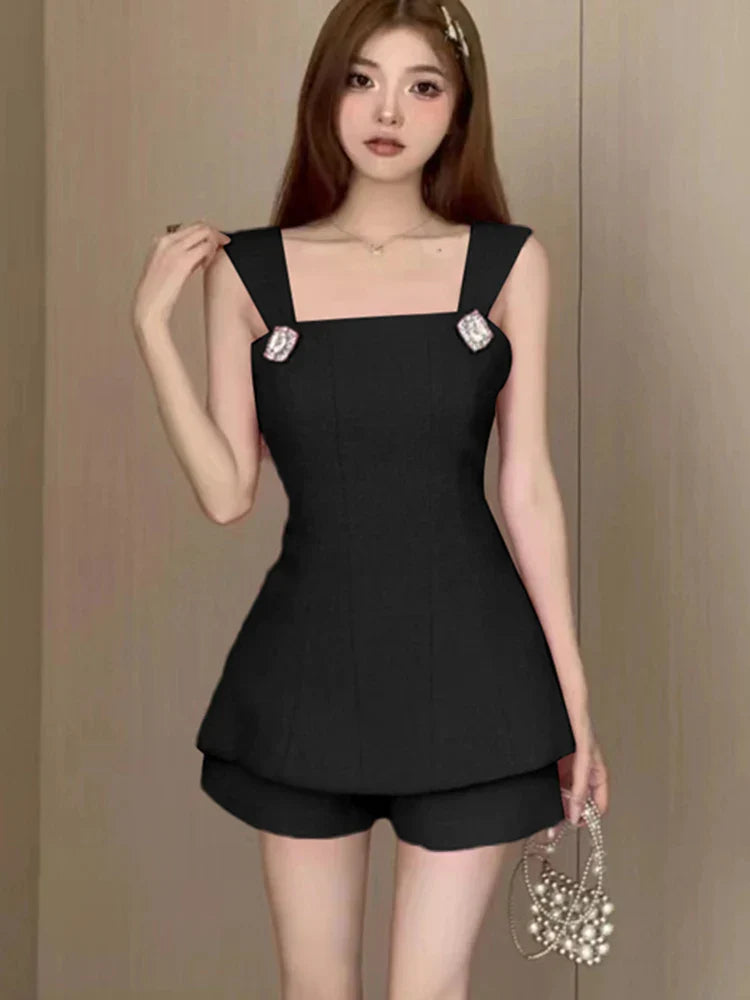 Variant image for Dam Kort Set Monokrom Polyester Smal Passform-5