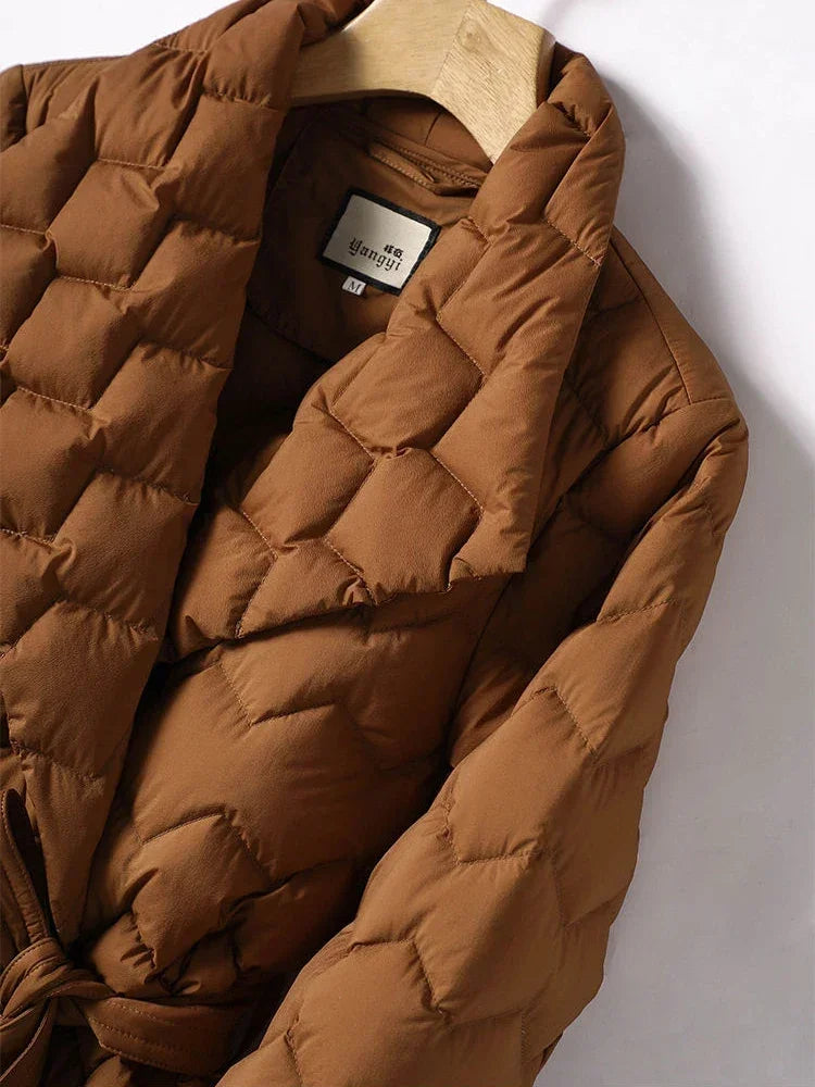 Dam Nedjacka Slim Fit Polyester med Bälte 4