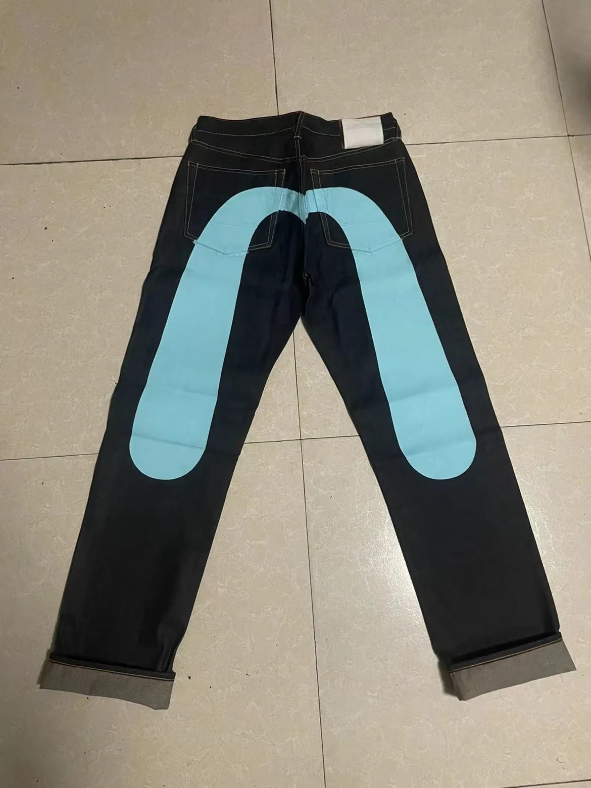 Avslappnade Dam Jeans i Mjuk Bomull, Ankel-Längd, Rak Silhuett med Fickor – Ljusa Tona 6