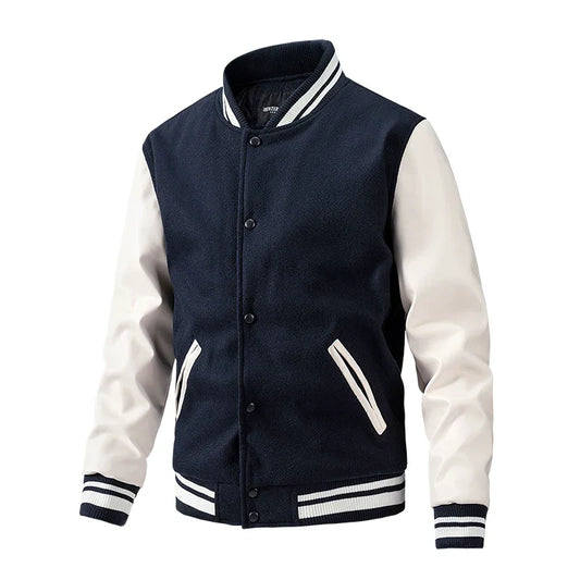 Herren Collegejacka Sportig Design Högkvalitativa Tyger-1