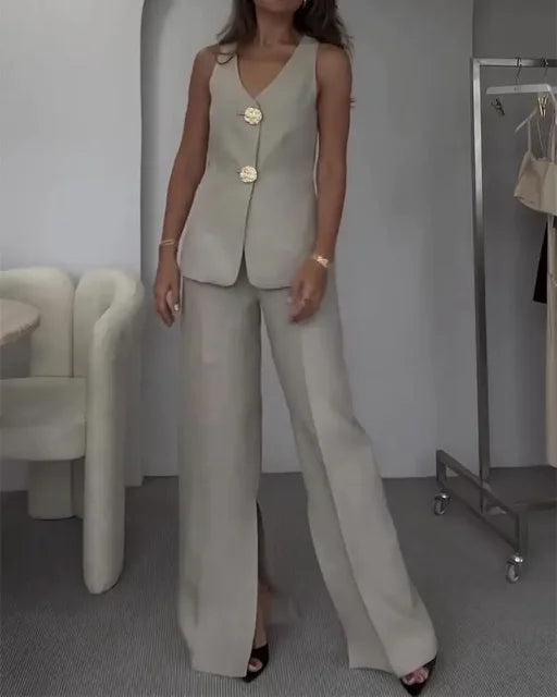 Dam Byxor Med Resår I Midjan Snygga Hållbart Material-2