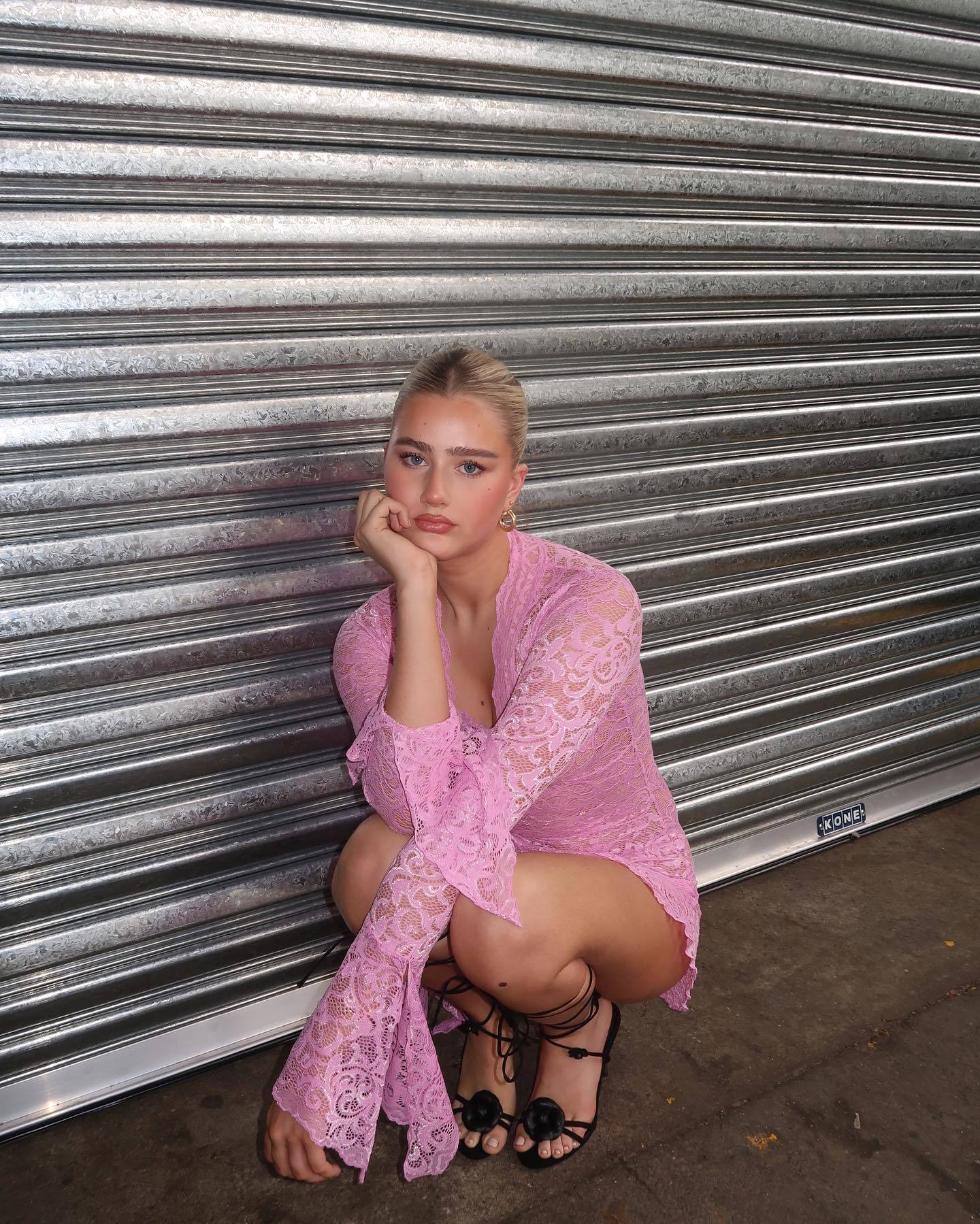 Dam Miniklänning Transparent Spandex med Långa Ärmar-2